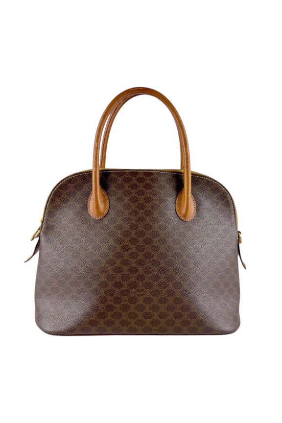 Pre-Owned Celine Macadam PVC-Coated Canvas Handbag, Brown, Women's, z8542