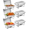 thumbnail image 1 of Garvee 8 Qt Chafing Dish for Buffet Set, Stainless Steel Buffet Servers, 6 Pack, Silver, 1 of 6
