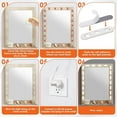 thumbnail image 2 of LED Vanity Lights for Mirror, Lights for Makeup Vanity, 20x3 LEDs USB 5V 3 Color Mirror Lights, Mirror Not Included, 2 of 10