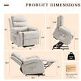 thumbnail image 2 of Korser Small Power Lift Recliner Chair for Elderly with Memory Function Linen for Living Room,Beige, 2 of 8