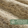 thumbnail image 6 of TOWN & COUNTRY TERRA Montana Textured Border Handcrafted 100% Wool Area Rug, Beige/Dark Brown, 5'x7’, 6 of 9