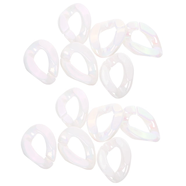 GAXIRE 20Set Linking Rings Plastic Chain Links for Hanging Hooks Minimalist Design C Clip Shape