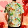 thumbnail image 6 of Men's Hawaiian Shirts Short Sleeve Casual Button Down Blouses Tropical Floral Printing Beach Shirt Summer Tops Clothing, 6 of 9
