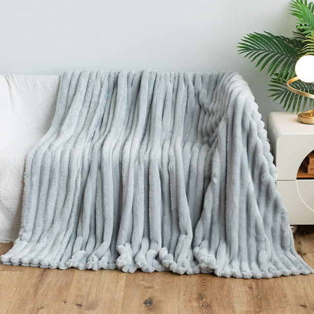 Manta ligera, acogedora y cálida a cuadros | 100 x 150 cm, suave franela polar | Manta para sofá cama para mujer, ideal para todas las estaciones | Opciones en beige, verde, gris y rosa