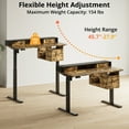 thumbnail image 4 of ModernMate 47.2" × 23.6" Electric Standing Desk with 4 Drawers, Height Adjustable Computer Table with Monitor Stand & Storage Shelf, 2 Memory Heights for Home Office, 4 of 6