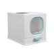 thumbnail image 3 of Caja de arena portátil para gatos, inodoro cerrado con pala, baño con tapa, orinal tipo cajón, 51 cm cm x 39 cm , Azul Salvador Dali Bandeja de arena para gatos, 3 of 10