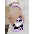 thumbnail image 2 of Luxury with Wrist Strap Lanyard Case for Samsung Galaxy Z Flip 5 5G Shockproof Slim Simple for Women Girls Hard Cover (Purple,for Samsung Z Flip5), 2 of 15
