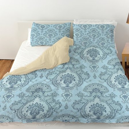 Manual Woodworkers & Weavers Damask Pattern Duvet Cover