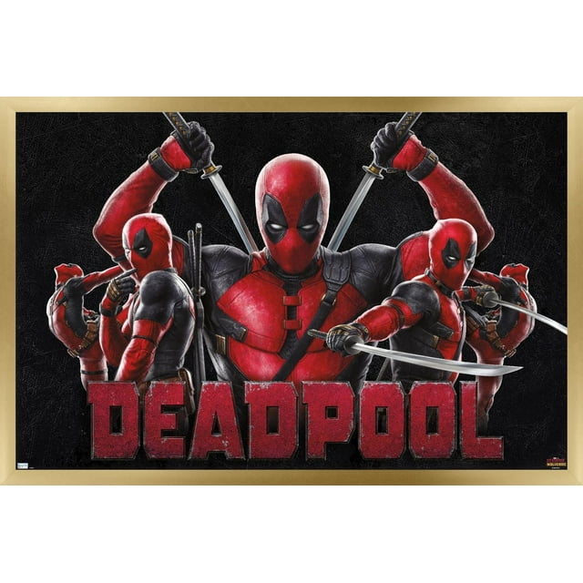 Marvel Deadpool & Wolverine - Deadpool Wall Poster, 14.725" x 22.375" Framed