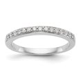 thumbnail image 1 of 14K White Gold Ring Band Wedding Diamond Round , Size 7, 1 of 7