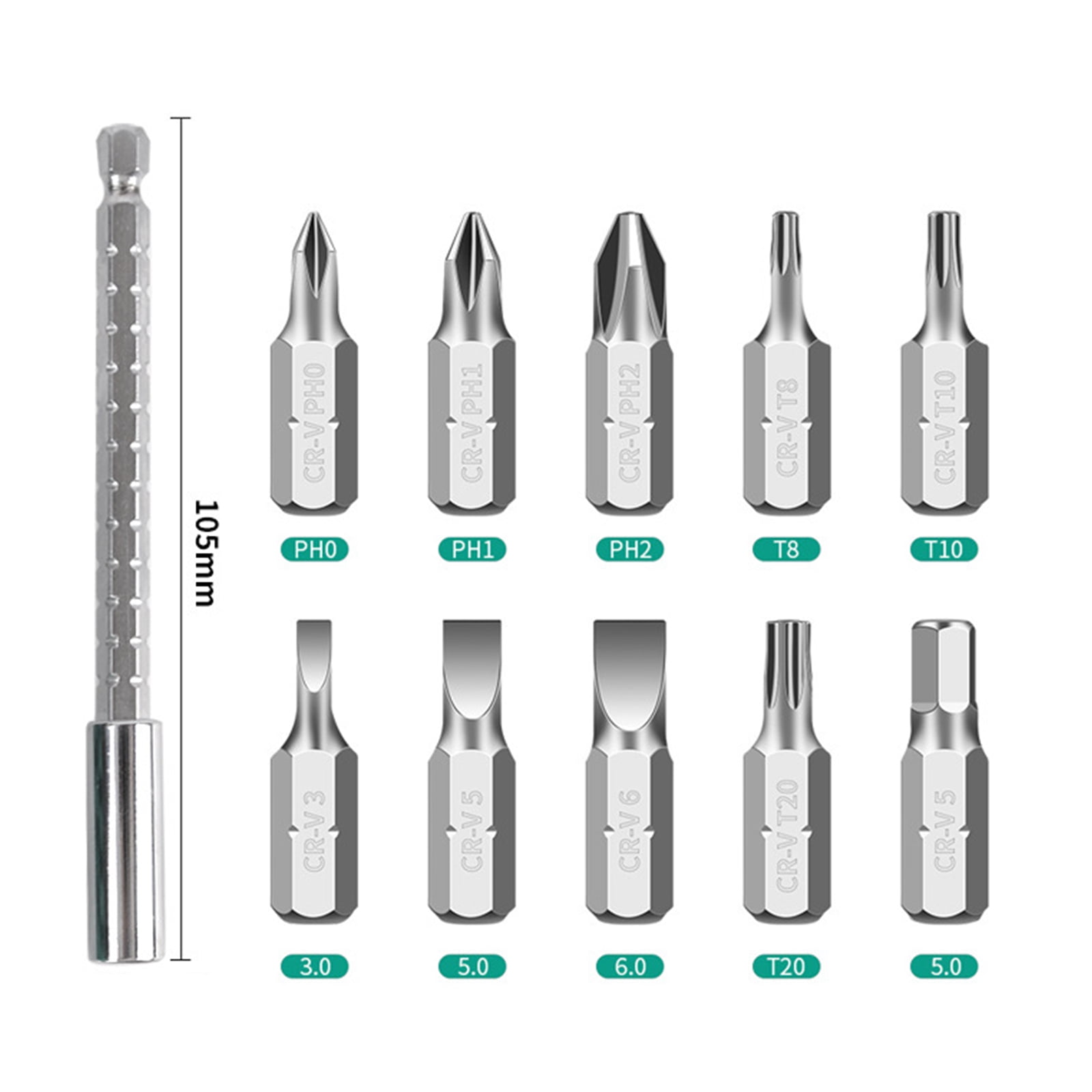 Yokua 11 in 1 Screwdriver Set 180° Angle Adjustable Racheting Screwdriver with Bits