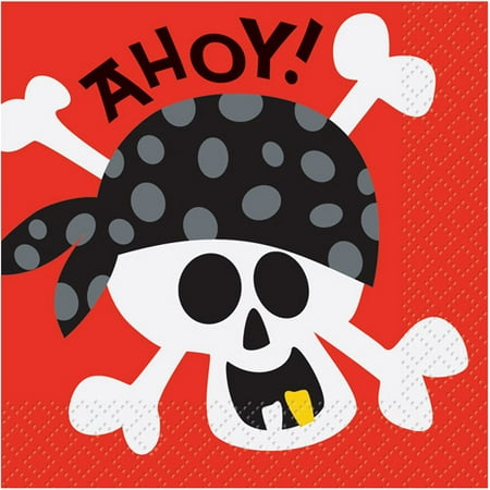 Pirate Party Beverage Napkins, 16ct