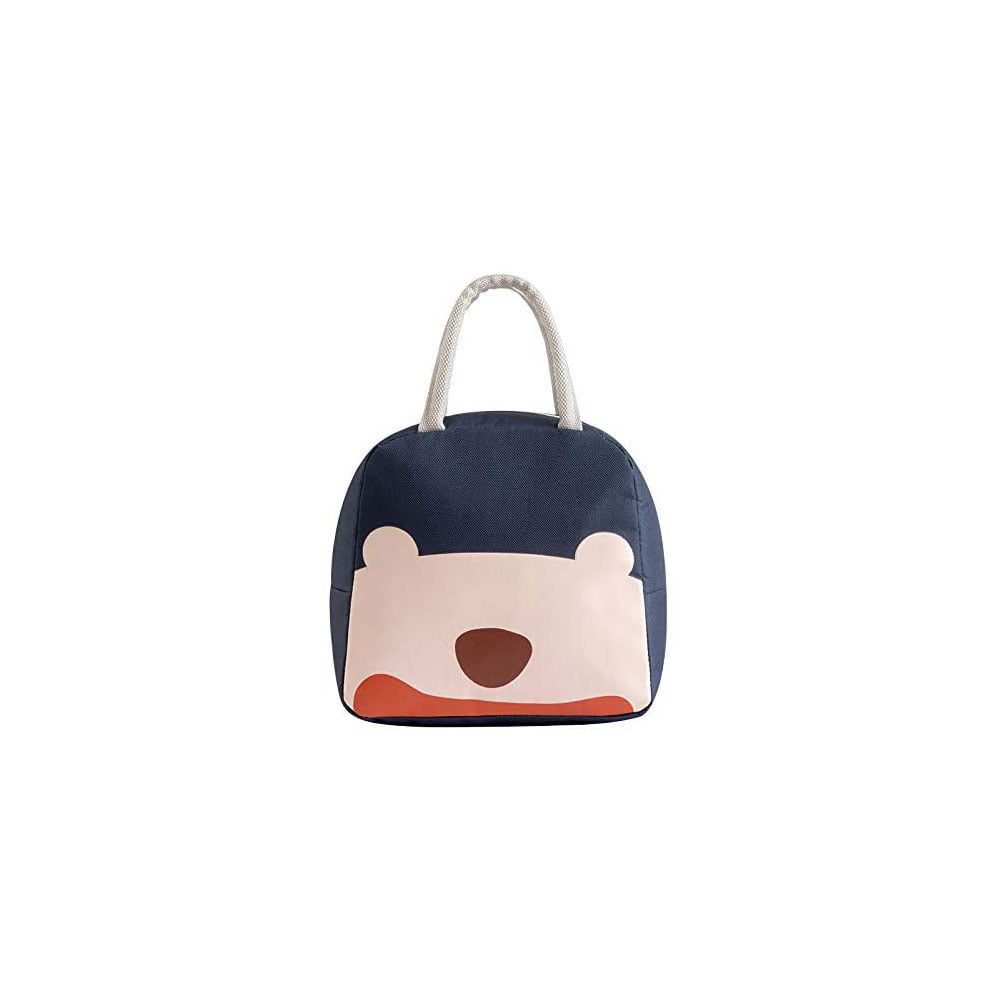 Baseball Kids Lunch Tote Waterproof Handbag Insulated Bags with Front Pocket Rectangle Cartoon Lunch Bag 
