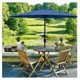 thumbnail image 6 of 9' Patio Umbrella Outdoor Table Market Yard Umbrella with Push Button Tilt/Crank Blue 9ft, 6 of 7