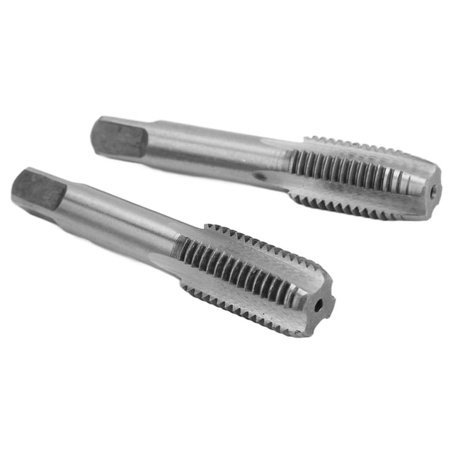 Straight Flute Tap, Compact High Hardness High Speed Steel 2pcs Thread Tapping Tool Wear For Aluminum For Wood For Copper