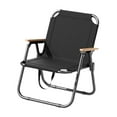 thumbnail image 5 of figatia Camping Chair Foldable Chair with Handles Heavy Duty Outdoor Chair Fishing Chair for Beach Fishing Backpacking Hiking Camping Black, 5 of 8