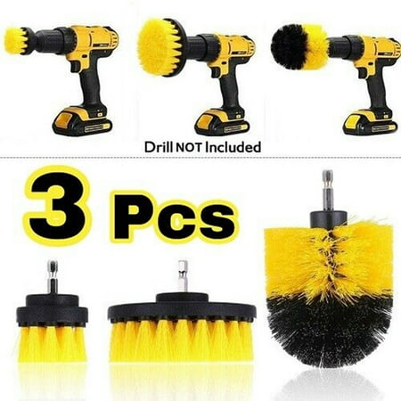 

YouLoveIt 3pcs Drill Brush Attachment Set Bathroom Surfaces Tub Shower Tile and Grout All Purpose Power Scrubber Cleaning Kit Drill Brush Set Drill Brushes Attachments