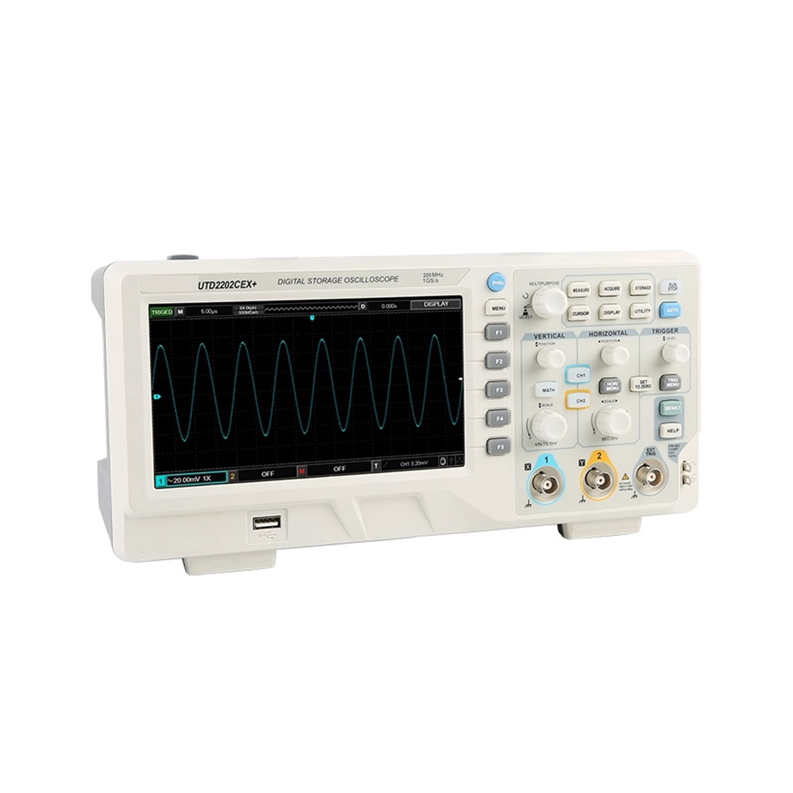 Digital Oscilloscope USB UTD2202CEX+ Dual Channel 200Mhz 1G Sampling Rate High Voltage Probe PC LCD Portable Osciloscopio ,Professional Designed