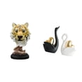 thumbnail image 1 of Escultura de mesa,Escultura de cabeza de tigre Estatua moderna de sobremesa,Figura de cabeza de animal para decoración de escritorio de resina.,estatua de cisne,Estatuas y figuritas de cisne, 1 of 8
