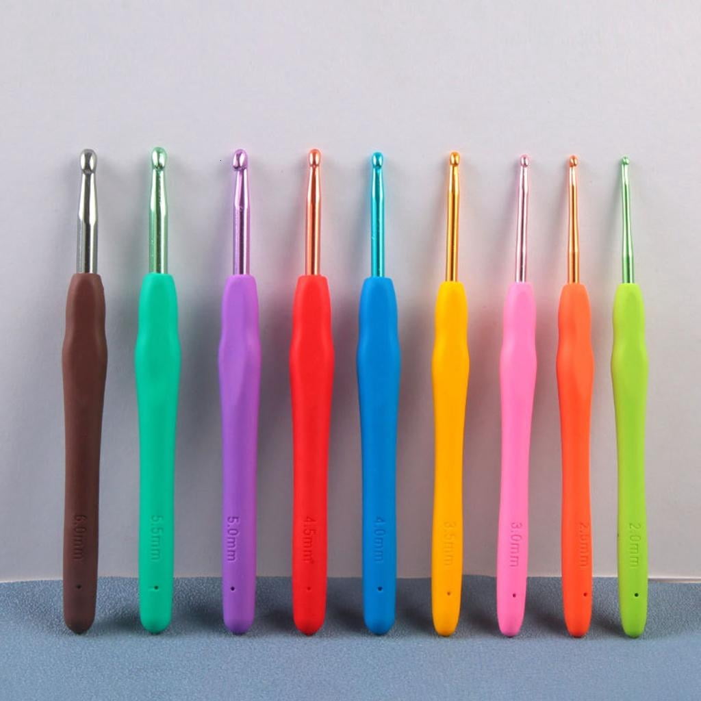 Crochet Hooks Set Crochet Kits for Beginner Knitting Kits Includes Ergonomic Metal Crochet Hooks Accessories Tools