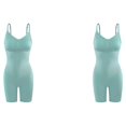 thumbnail image 3 of Seitruly Body Body Ropa interior Corsés de control Levantador Camiseta interior Moldeadores Cintura femenina más delgada Pantalones para el Verde 2Conjunto, 3 of 6