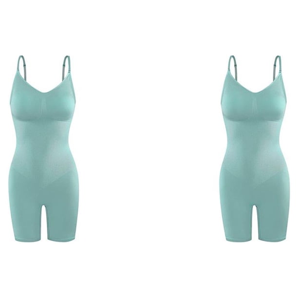 Qarigey Body Body Ropa interior Corsés de control Levantador Camiseta interior Moldeadores Cintura femenina más delgada Pantalones para el Verde 2Conjunto