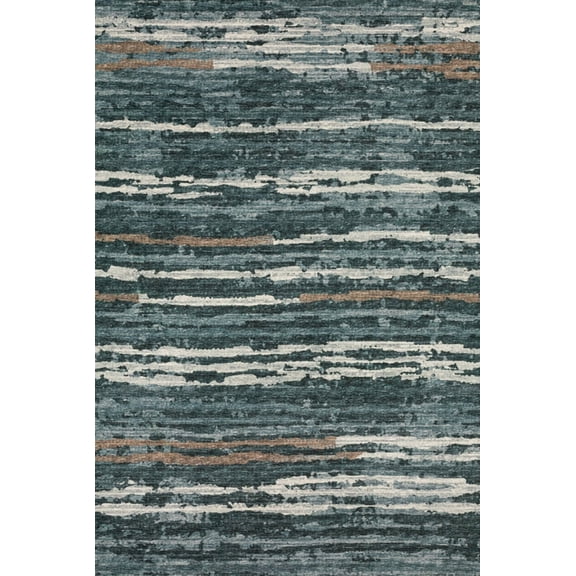 Dalyn Brisbane Area Rug BR4 Br4 Midnight Midnight Bars Lines 8' x 8' Round