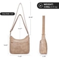 thumbnail image 3 of Crossbody Bags for Women Hobo Bag Vegan Leather Shoulder Purse Bucket Handbags with Adjustable Guitar Strap, 3 of 6