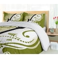 thumbnail image 5 of Ambesonne Music Duvet Cover Sets, Electric Bass Guitar, 2-King, Olive Green White Black, 5 of 7