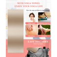 thumbnail image 5 of Khaki Ombre Yoga Towel for Hot Yoga Non Slip, Modern Abstract Art Farmhouse Gradient Yoga Mat Towel Absorbent Yoga Sweat Towels Microfiber Hot Yoga Blanket for Bikram Pilates 26"x74", 5 of 7