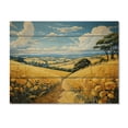 thumbnail image 3 of Designart "And Sky Countryside Wheat painting II" Landscapes Print on Natural Pine Wood, 3 of 5
