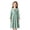 Q85 Green, variant on Angala Everyday And Party Dress For Girls Long Sleeve Crew Neck Solid Color Girls Back To School Dresses