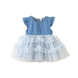 princess polly baby blue dress Cherry Blossom Denim Dress
