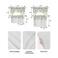 thumbnail image 5 of Eucalyptus Leaves Swag Curtains for Living Room/Bedroom Windows, Summer Botanical Green Watercolor Kitchen Curtains and Valances Set 36 Inch Length, Light Filtering Swags Valance Curtain Panels, 5 of 5