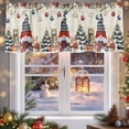 thumbnail image 5 of Christmas Gnome Valances for Windows, 42 x 18in, Squirrel Cat Poinsettia Xmas Tree Beige Rod Pocket Kitchen Valance Curtain Light Filtering Window Treatments for Living Room Bedroom, 1 Panel, 5 of 7