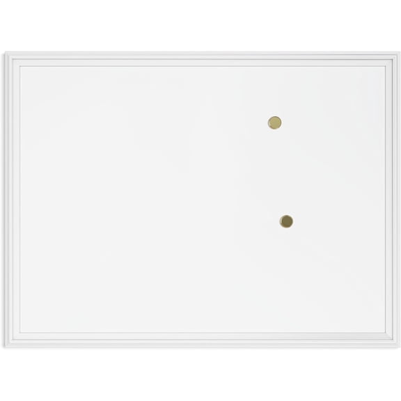 Farmhouse Magnetic Dry Erase Board White Board, 40" x 30", White Wood Style Frame, Includes 2 Magnets