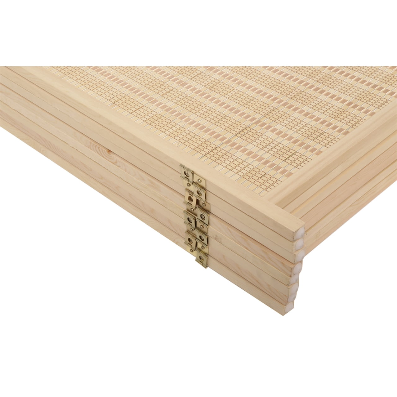 Legacy Decor Wood and Bamboo Weave 3 Panel Room Divider, 71" Tall, Natural Color