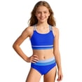 thumbnail image 3 of LRen Girls Bathing Suits Size 7-8 2 Piece Ruffle Bikini Swimwear for Kids Girls Cute Funny Summer Rash Guard Swimsuits Girls Beach Swimwear Tankini Beach Swimwear Set, 3 of 4