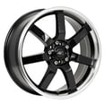 thumbnail image 2 of Icw Racing 213MB Osaka 15x6.5 4x100/4x114.3 +38et Gloss Black Machined Lip Wheel 2002 Honda Accord, 2 of 2