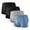 Blue1, variant on Posijego Mens Boxer Briefs 4 Pack Underwear for Men Solid Color Soft Breathable Seamless Underpants