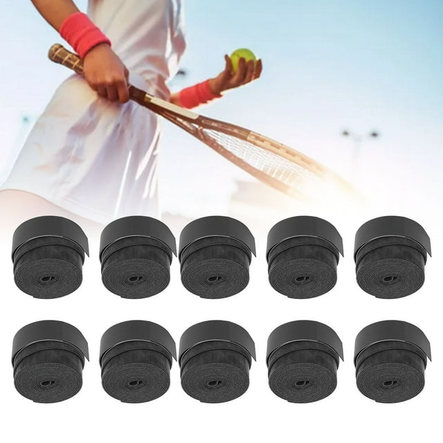 10Pcs Tennis Racket Grip Tape, Anti Slip Comfortable Sweat Absorbent Overgrips for Fishing Rods, Cycle, Motorbike Handles