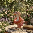 thumbnail image 4 of Summer Bikini Desk Goose Outfits, 7 Inch Mini Desktop Goose Clothes with Straw Hat, Sunglasses and Swim Ring, for Magnetic Geese Party Table Decor, 4 of 8