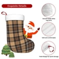 thumbnail image 7 of Cauagu khaki coffee plaid for Christmas Stockings,1-Pack Large Xmas Stocking Holiday and Farmhouse Stocking Fit for Christmas Holiday Party Decoration(17.7*11 Inch), 7 of 7