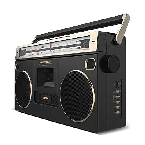 Boombox Cassette Bluetooth Lecteur Cassette Radio Radio AM/FM Jack Headph  Écran LCD Convertir Cassettes en USB/SD, USB/Micro SD, Style Classique des