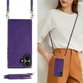thumbnail image 4 of Dteck Flip Leather Wallet Case for iPhone 16 Plus 5G, Crossbody Wallet Phone Case with Credit Card Holder Strap Lanyard, Women Girl Purse Kickstand, Purple, 4 of 8