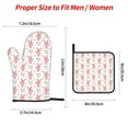 thumbnail image 2 of Honeii Hello Rabbit Pattern Oven Mitts and Pot Holders, Silicone Oven Gloves,500 F Heat Resistant Oven Mitts Sets, 4PCS, 2 of 6