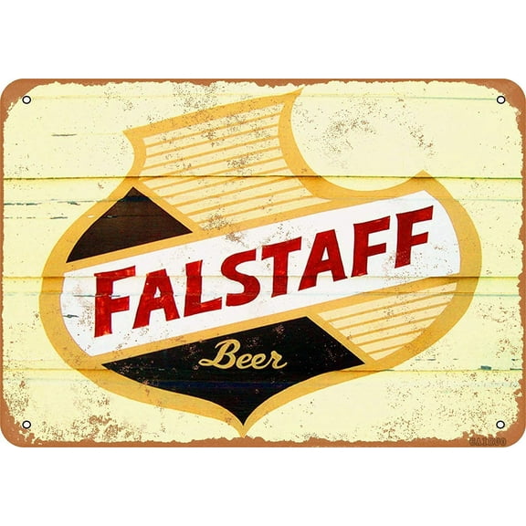 Vintage Look Metal Sign 8 x 12 - Falstaff Beer Tin Sign Vintage Wall Decor for Cafe Bar Pub Home Garage Coffee Decor