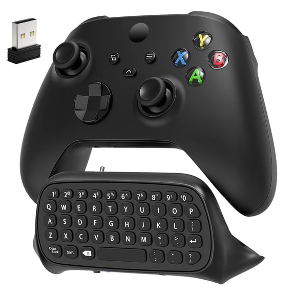 Keyboard for Xbox Series X/S, One/One X/S, Elite One/2 Controller,Wireless Gaming Chatpad Message Keypad with USB Receiver, Audio/Headset Jack Accessories for Xbox,Controller Not Included