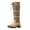 Brown, variant on Fesfesfes Riding Boots for Women Embroidery Calf High Boot Shoes Casual Lace Up Boots Middle Tube Faux-Leather Boots 6(37)