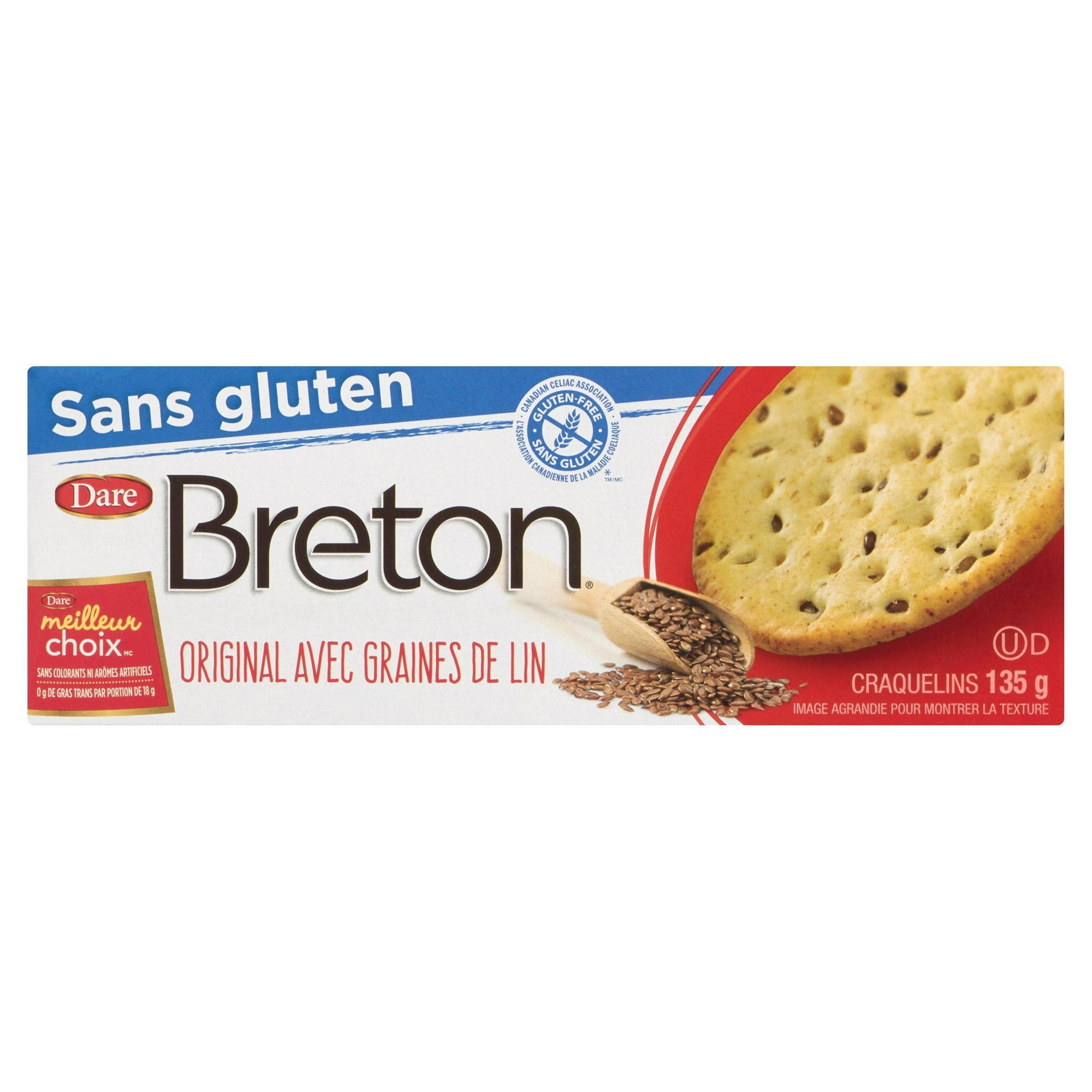 Breton Gluten Free Original with Flax Crackers, Dare, 135 g